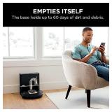 Shark AV2501AE AI Robot Vacuum with XL HEPA Self-Empty Base, Bagless, 60-Day Capacity, LIDAR Navigation, Perfect for Pet Hair, Compatible with Alexa, Wi-Fi Connected, Carpet & Hard Floor, Black