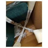 CangLong Dining Chairs Set of 2, Kitchen Chairs with Velvet Cushion Seat Back, Green Back and Metal Legs, Modern Mid Century Living Room Side Chairs,Green