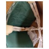 CangLong Dining Chairs Set of 2, Kitchen Chairs with Velvet Cushion Seat Back, Green Back and Metal Legs, Modern Mid Century Living Room Side Chairs,Green