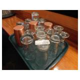 Assorted Glassware and Copper Mugs