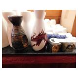 Assorted Sake Pourers and Shot Glasses