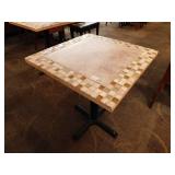 Dining Height Stone Table w/Metal Base