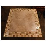 Dining Height Stone Table w/Metal Base