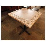 Dining Height Stone Table w/Metal Base