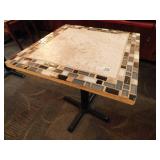 Dining Height Stone Table w/Metal Base