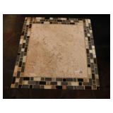 Dining Height Stone Table w/Metal Base