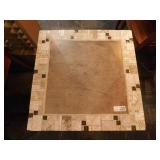 Dining Height Stone Table w/Metal Base