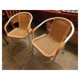 Set of 2 Outdoor Dining Height Chairs