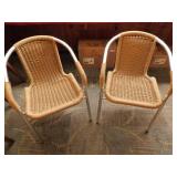 Set of 2 Outdoor Dining Height Chairs