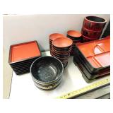 Large Lot of Melamine Plateware