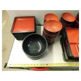 Large Lot of Melamine Plateware