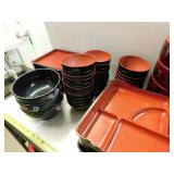 Large Lot of Melamine Plateware