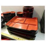 Large Lot of Melamine Plateware