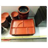 Large Lot of Melamine Plateware