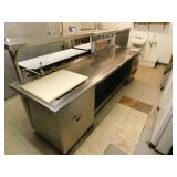 Large Stainless Work Table w/Over Shelf and Storage