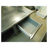 Large Stainless Work Table w/Over Shelf and Storage