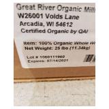 Great River Organic Milling, Organic Whole Wheat Bread Flour, 25-Pound Package