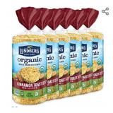 Lundberg Organic Brown Rice Cakes, Cinnamon Toast, 9.5 oz (Pack of 6), Gluten-Free, Vegan, Healthy Snacks