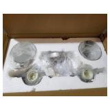 Vanity Light Fixtures, 2-Lights Bathroom Light with Clear Glass Shade Brushed Nickel for Bathroom Lighting, Kitchen, Living Room, Attic