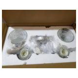 Vanity Light Fixtures, 2-Lights Bathroom Light with Clear Glass Shade Brushed Nickel for Bathroom Lighting, Kitchen, Living Room, Attic