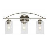 TODOLUZ Seeded Glass Vanity Light Wall Mount with Brushed Nickel Finish, Bathroom Wall Lighting Fixtures for Kitchen Bedroom