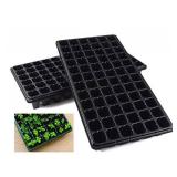 10 Pack Seed Starter Kit, 72 Cell Seedling Trays Gardening Germination Plastic Tray Nursery Pots Mini Propagator Plant Grow Kit Plug Tray Starting Trays for Seedling Germination