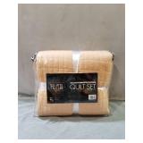 Hyde Lane 3 Piece Reversible King Size Quilt Set 104x90 â Coral Soft Microfiber Lightweight Coverlet Bedspread All Season Bed Cover Blanket (1 Quilt + 2 Shams)