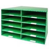 Corrugated Construction Paper Sorter with 10 or 15 Slots