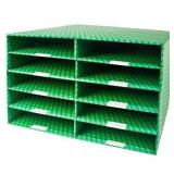 Corrugated Construction Paper Sorter with 10 or 15 Slots