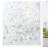 bofeifs Static Cling Privacy Window Film 23.6 x 78.7 Inches Non-Adhesive Leaf Window Cling Decorate Home Office Anti UV/Heat Control