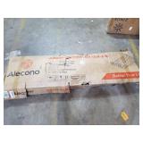 Alecono Bed Frame with V Shape Queen Size, Metal Platform Bed No Box Spring, Victorian Style Mattress Foundation with Headboard(Queen, Black)