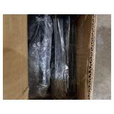 Alecono Bed Frame with V Shape Queen Size, Metal Platform Bed No Box Spring, Victorian Style Mattress Foundation with Headboard(Queen, Black)