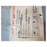 Alecono Bed Frame with V Shape Queen Size, Metal Platform Bed No Box Spring, Victorian Style Mattress Foundation with Headboard(Queen, Black)