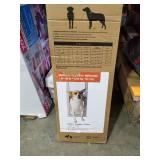 PetSafe Freedom Aluminum Patio Panel Sliding Glass Dog and Cat Door, Adjustable 76 13/16 in to 80 11/16 in - Medium White Pet Door