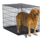 New World Pet Products Folding Metal Dog Crate; Single Door & Double Door Dog Crates
