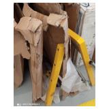 Boxes of scaffolding parts