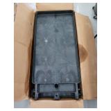 Rubbermaid Commercial Heavy-Duty 2-Shelf Utility Cart, TPR Casters, 26w x 55d x 33.25h, Black -RCP4546BLA