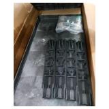 Rubbermaid Commercial Heavy-Duty 2-Shelf Utility Cart, TPR Casters, 26w x 55d x 33.25h, Black -RCP4546BLA