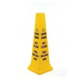 RUBBERMAID FG627677YEL Safety Cone, Caution Wet Floor, Bilingual, 3 Cones