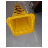 RUBBERMAID FG627677YEL Safety Cone, Caution Wet Floor, Bilingual, 3 Cones