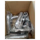 Box of Grainger plumbing parts with miscellaneous parts