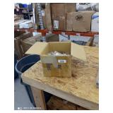 Box of Grainger plumbing parts with miscellaneous parts