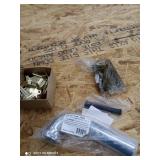 Box of Grainger plumbing parts with miscellaneous parts