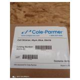 Cole Parmer cell strainers. 40 Âµm Blue, Sterile 50/cs NEW