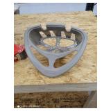 Box full of Suncast Hangout HH150 Outdoor Wall Mounted Garden Hose Holder with Shelf, Taupe