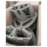 Box full of Suncast Hangout HH150 Outdoor Wall Mounted Garden Hose Holder with Shelf, Taupe