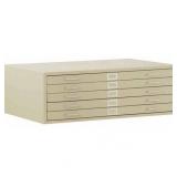 5-Drawer Flat File, 46-3/4"W x 35-3/8"D x 16-1/8"H, Putty