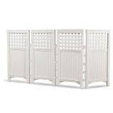 Suncast Outdoor Garden Yard 4 Panel Screen Enclosure Gated Fence -FS4423
