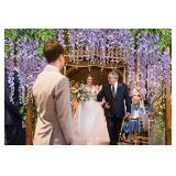 12 Pack 1 Piece 3.6 Feet Artificial Fake Wisteria Vine