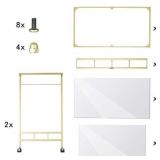 Gold Rolling Wine Bar Cart